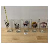 ASSORTED BREWERY PINT GLASSES (5) FEATURING