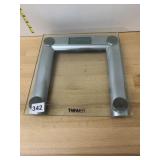 THINNER DIGITAL BATHROOM SCALE, GLASS PLATFORM,