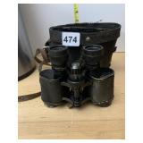 MEGAPHOS PARIS STEREO PRISM BINOCULARS W/ LEATHER