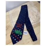 BUDWEISER VTG FROG THEME NECKTIE, 100% POLYESTER,