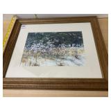 DOUG BROWN WATERCOLOR PAINTING, DEPICTING WINTER
