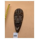 HAND-CARVED WOOD WALL MASK, INDONESIAN ORIGIN, GB