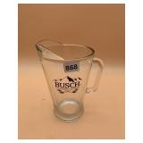 BUSCH BEER GLASS PITCHER.