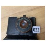 PHOTO MASTER MINIATURE CAMERA W/ LEATHER CASE.