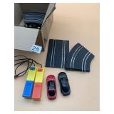 SLOT CAR TRACK SET W/ CONTROLLERS (2) AND CARS