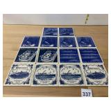 HOLLAND-AMERICA LINE CERAMIC COASTERS (14),