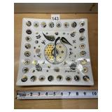 GEORGES BRIARD SQUARE GLASS TRAY, WHITE GLASS W/