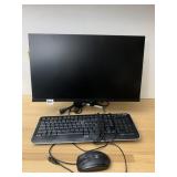 HP M24FE MONITOR W/ KEYBOARD AND MOUSE.