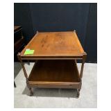 FINE ARTS FURNITURE CO. SIDE TABLE, TWO-TIER,