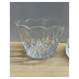 CRYSTAL BOWL, CRYSTAL ASHTRAY, CRYSTAL COVERED