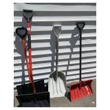 ASSORTED SNOW SHOVELS W/ PLASTIC BLADES (3).