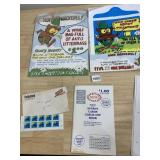 WOODSY OWL LITTERBAGS, MAPCO SPORTS CARDS