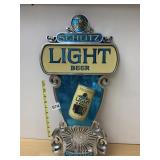 SCHLITZ LIGHT BEER ILLUMINATED SIGN, MOLDED