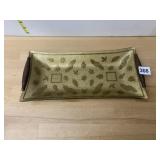 VTG RECTANGULAR SERVING TRAY W/ GOLD-TONE LEAF