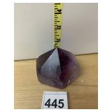AMETHYST CRYSTAL POINT, HEXAGONAL CUT.