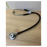 STETHOSCOPE, BLACK TUBING, CHROME CHESTPIECE.