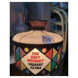 CALVERT EXTRA THE SOFT WHISKEY STAINED GLASS