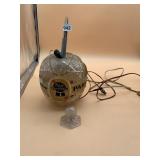 PABST BLUE RIBBON ROTATING BAR LAMP, CUT GLASS