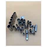 CRAFTSMAN SOCKET SET, ASSORTED SIZES, CHROME