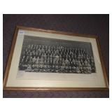 FRAMED BLACK AND WHITE PHOTOGRAPH OF A LARGE