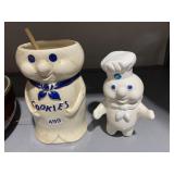 PILLSBURY DOUGHBOY COOKIE JAR AND FIGURINE,