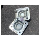 METAL TIE-DOWN ANCHORS (2), 2000 LBS CAPACITY.