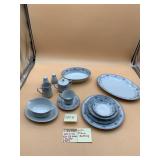 NORITAKE BLUE HILL FINE CHINA SERVICE FOR TWELVE,