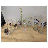 ASSORTED BEER GLASSWARE INCL SCHLITZ, DAS