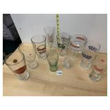 ASSORTED BEER GLASSWARE INCL HOOK & LADDER,