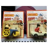 MATCHBOX POPEYE DIE-CAST METAL VEHICLES (2),
