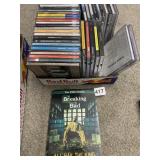 ASSORTED MUSIC CDS (QTY) IN RED BULL BOX,