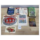 ASSORTED EPHEMERA, INCLUDES SPEED-OMOTIVE DECALS,