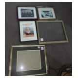 ASSORTED PICTURE FRAMES (4) AND PHOTOGRAPHS (2),