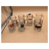 ASSORTED BEER MUGS W/ LOGOS INCL BUDWEISER,