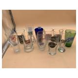 ASSORTED BEER GLASSES W/ LOGOS INCL SAMUEL ADAMS,