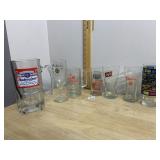 ASSORTED VTG BEER GLASSWARE, INCLUDES BUDWEISER