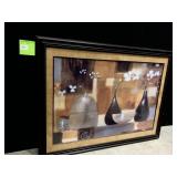 PAUL CURTIS FRAMED STILL LIFE PRINT, GENUINE WOOD