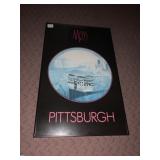 MOSS PITTSBURGH INCLINE PRINT, BLACK FRAME.