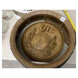 LITE BEER BARREL HEAD SIGN, MOLDED PLASTIC, FAUX
