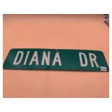 METAL STREET SIGN, DIANA DR.