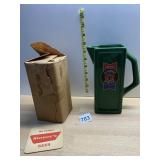 PASSPORT SCOTCH CERAMIC PITCHER, STONEY