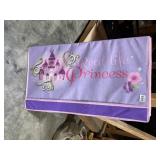 COLLAPSIBLE FABRIC STORAGE BIN, PURPLE AND PINK,