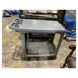 RUBBERMAID UTILITY CART, GRAY PLASTIC,