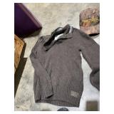 AMERICAN EAGLE OUTFITTERS BROWN RIBBED SWEATER,