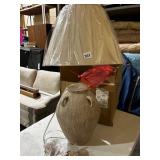 TABLE LAMP, AMPHORA-STYLE BASE, TEXTURED