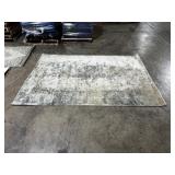AREA RUG, DISTRESSED TRADITIONAL MEDALLION MOTIF,