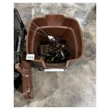 ASSORTED FURNITURE CASTERS, WOOD AND METAL