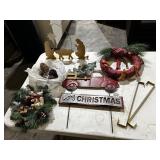 CHRISTMAS DECOR ASSORTMENT, METAL NATIVITY