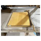 INGENTO PAPER CUTTER, WOOD BASE, GRID SURFACE,