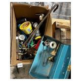 METAL TOOLBOX W/ SOLDERING TOOLS, PLUMBING